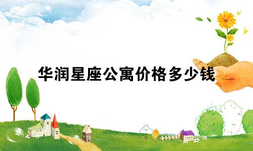 华润星座公寓价格多少钱