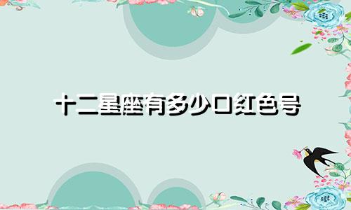 十二星座有多少口红色号