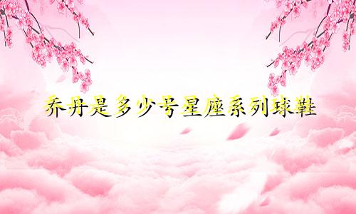 乔丹是多少号星座系列球鞋
