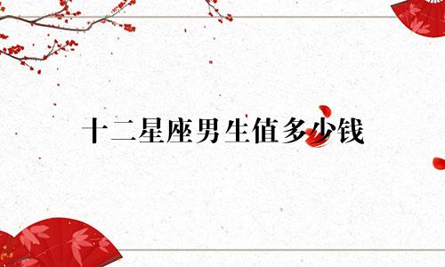 十二星座男生值多少钱