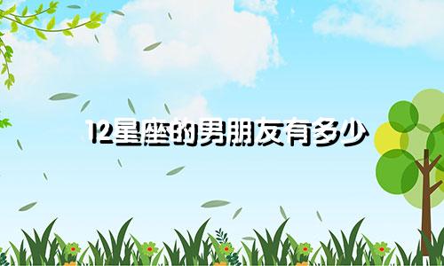 12星座的男朋友有多少