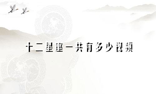 十二星座一共有多少视频