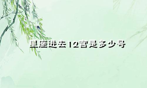 星座进去12宫是多少号