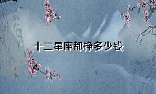 十二星座都挣多少钱