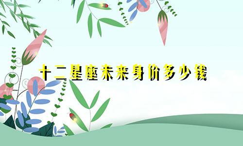 十二星座未来身价多少钱