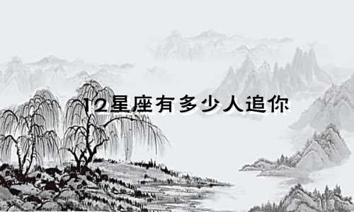 12星座有多少人追你