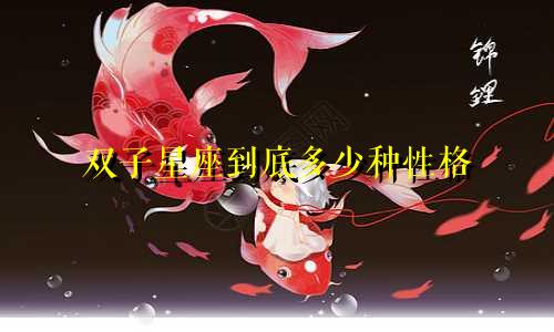 双子星座到底多少种性格
