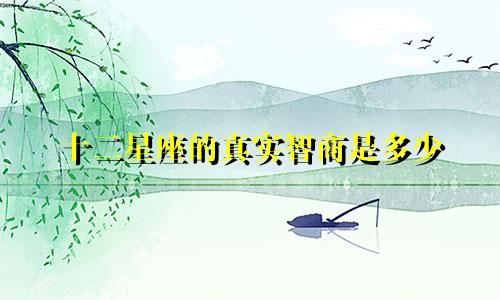 十二星座的真实智商是多少