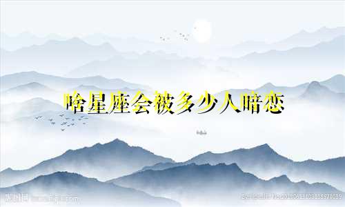 啥星座会被多少人暗恋
