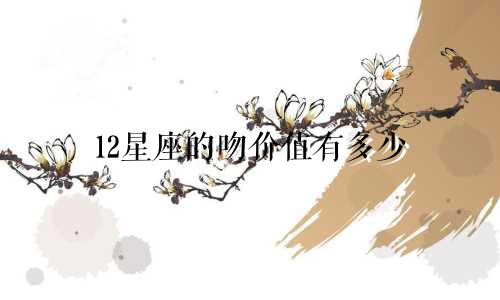 12星座的吻价值有多少