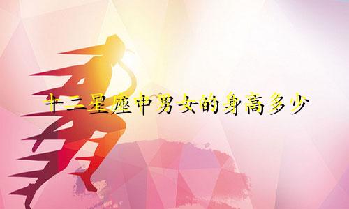 十二星座中男女的身高多少