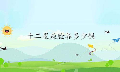 十二星座脸各多少钱