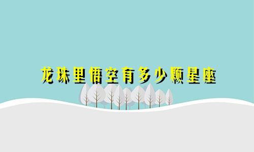 龙珠里悟空有多少颗星座