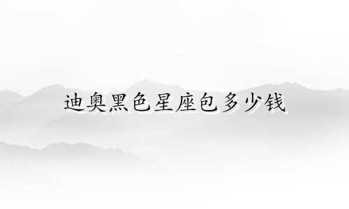 迪奥黑色星座包多少钱