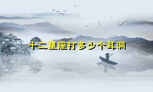 十二星座打多少个耳洞