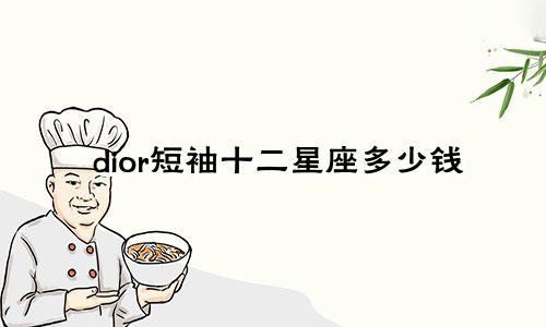 dior短袖十二星座多少钱