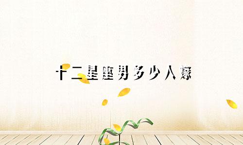 十二星座男多少人嫁