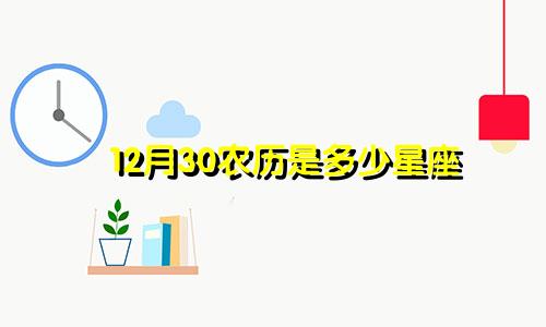 12月30农历是多少星座