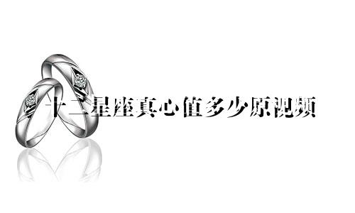 十二星座真心值多少原视频