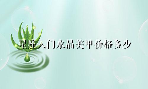 星座入门水晶美甲价格多少