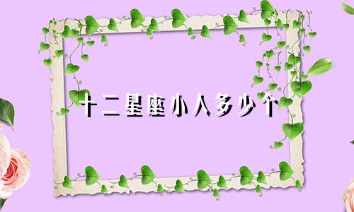 十二星座小人多少个