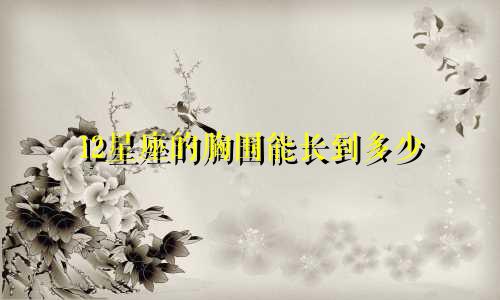 12星座的胸围能长到多少
