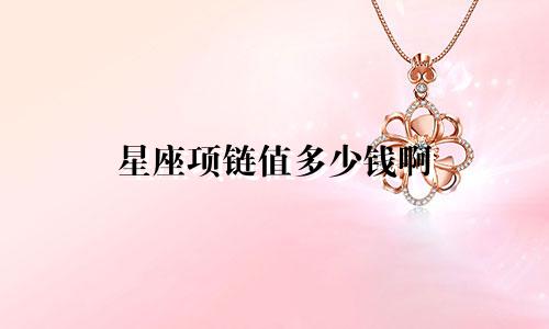 星座项链值多少钱啊