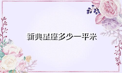 新典星座多少一平米
