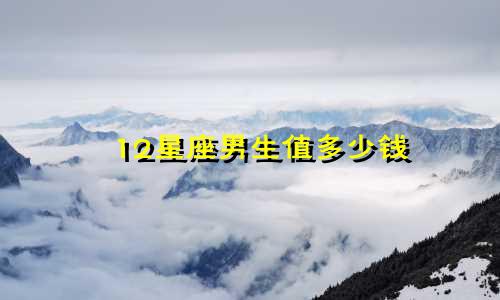 12星座男生值多少钱