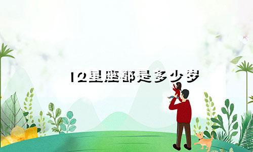 12星座都是多少岁