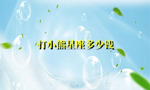 打小熊星座多少钱