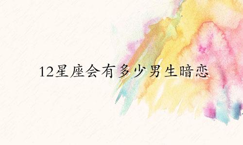 12星座会有多少男生暗恋