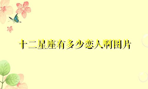 十二星座有多少恋人啊图片
