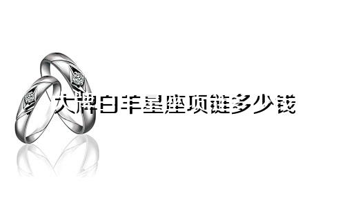 大牌白羊星座项链多少钱