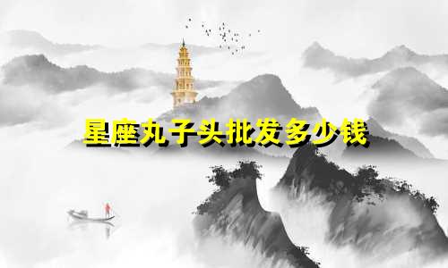 星座丸子头批发多少钱