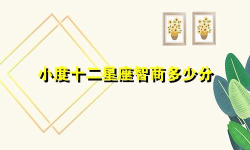 小度十二星座智商多少分