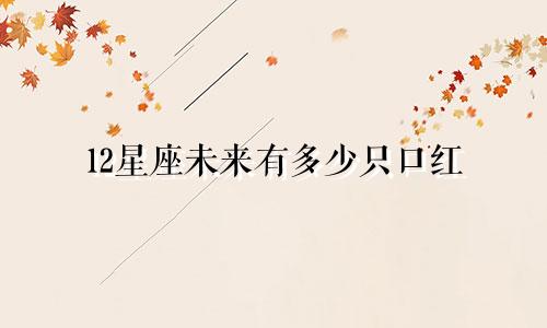 12星座未来有多少只口红