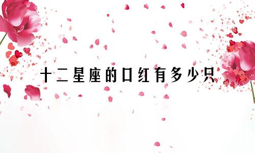 十二星座的口红有多少只