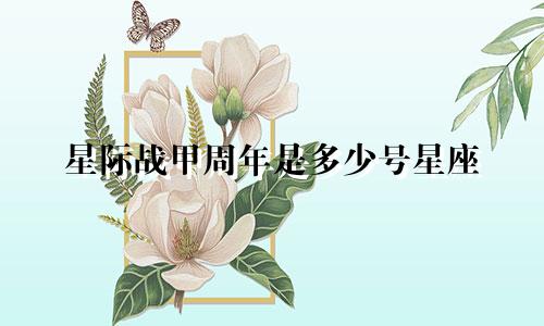 星际战甲周年是多少号星座