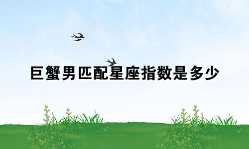 巨蟹男匹配星座指数是多少