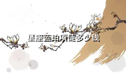 星座蓝珀项链多少钱