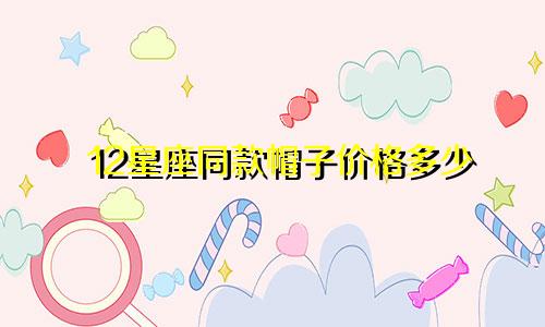 12星座同款帽子价格多少