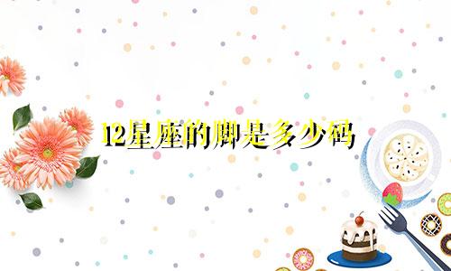 12星座的脚是多少码
