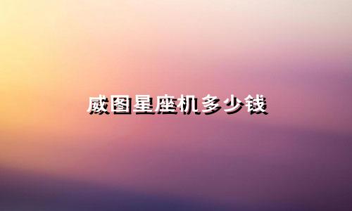 威图星座机多少钱