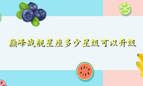 巅峰战舰星座多少星级可以升级