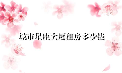 城市星座大厦租房多少钱