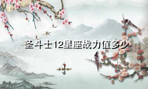 圣斗士12星座战力值多少