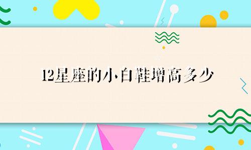 12星座的小白鞋增高多少