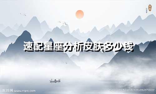 速配星座分析皮肤多少钱