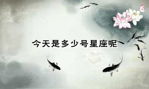 今天是多少号星座呢